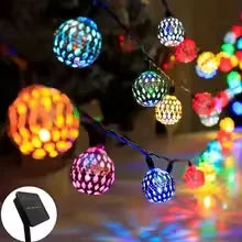 guirlande lumineuse solaire moderne noire dorée 5m 20led 65m 30led 7m 50ledRGBOpacité motifs géométriques