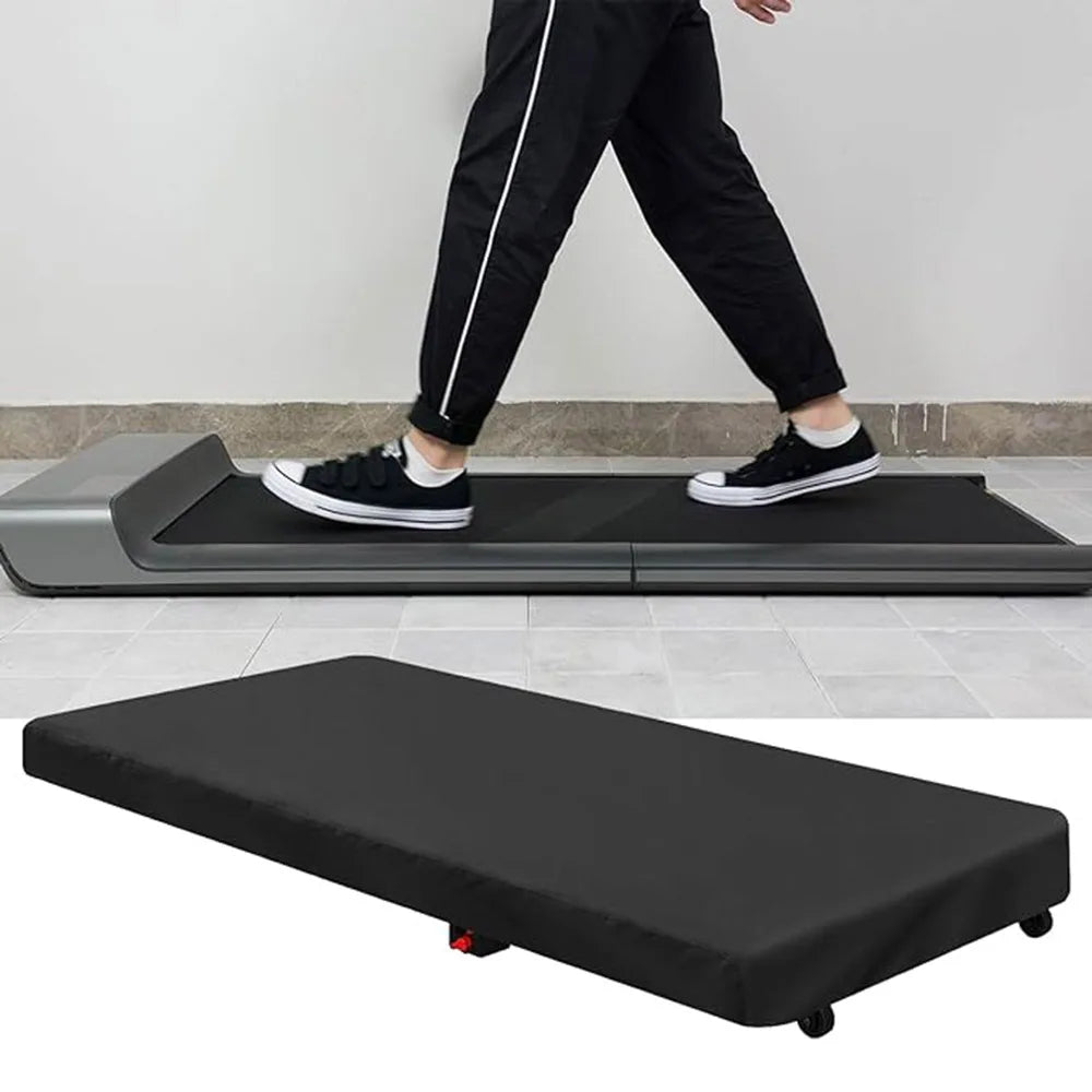 couverture tapis course pliable noir tissu oxford grains moderne pieds roulants 140x71x15cm