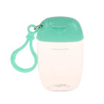 flacons rechargeables transparents modernes couleurs rouge rose bleu vert blanc jaune anneaux fixation couvercles