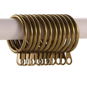 anneau rideau métal rond moderne blanc noir bronze suspension voile fenêtre décoration maison intérieur