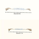 blocs decoratifs blancs lettres relief modernes pompons bois rubans tissus ensemble decoration maison famille