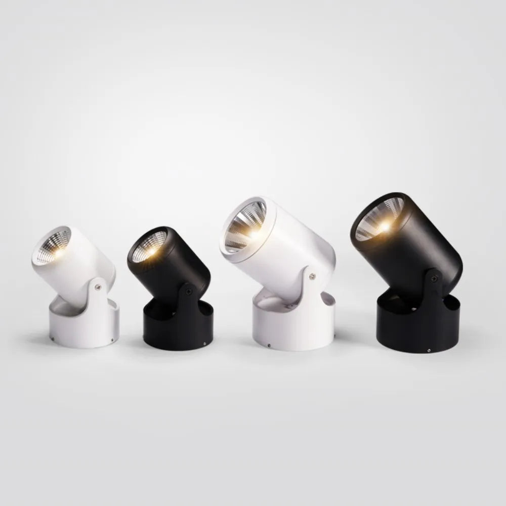 Spot LED moderne intensité variable blanc noir rotation 10W 15W 90 260V