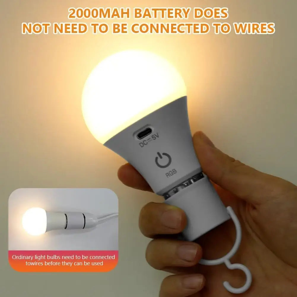 ampoule led rechargeable e27 rgb blanc moderne annuaire suspension commandes boutons ajustement lumière chambre