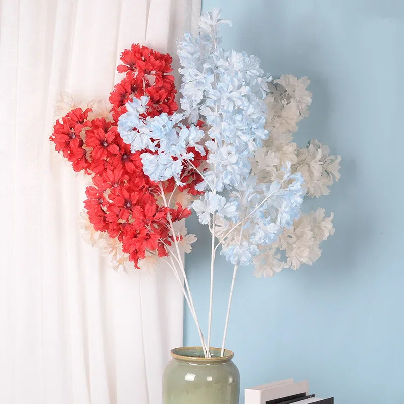 Fleur artificielle blanche cerisier 90cm détail pétales