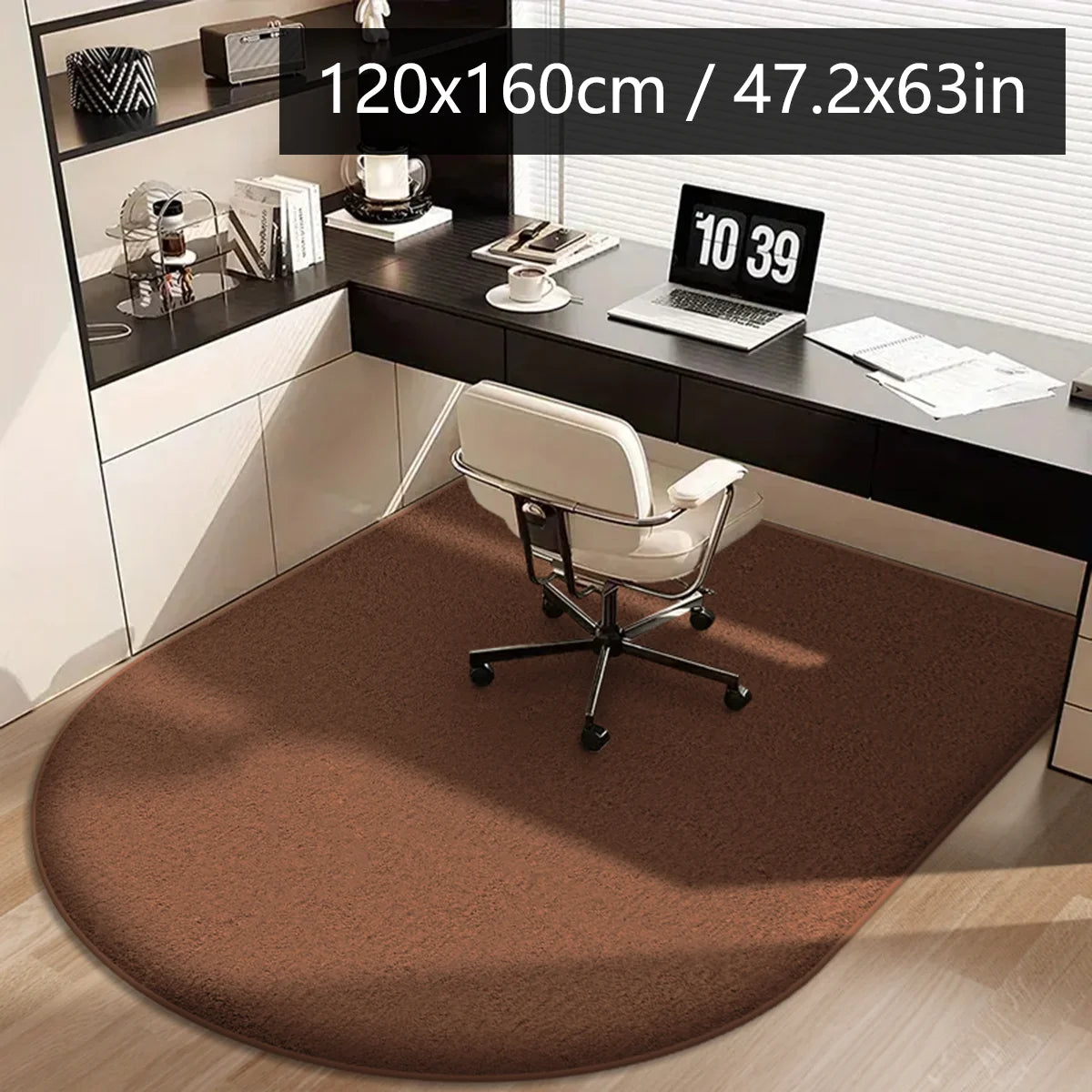 tapis sol noir points blancs moderne adhésif intérieur salon chambre cuisine salle bain polyester