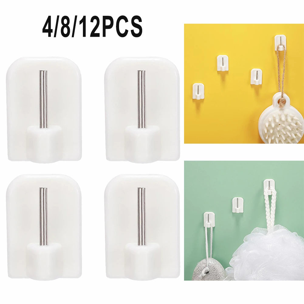 porte serviettes adhésifs blancs acier inoxydable modernes usage multiple cuisine salle bain minimaliste