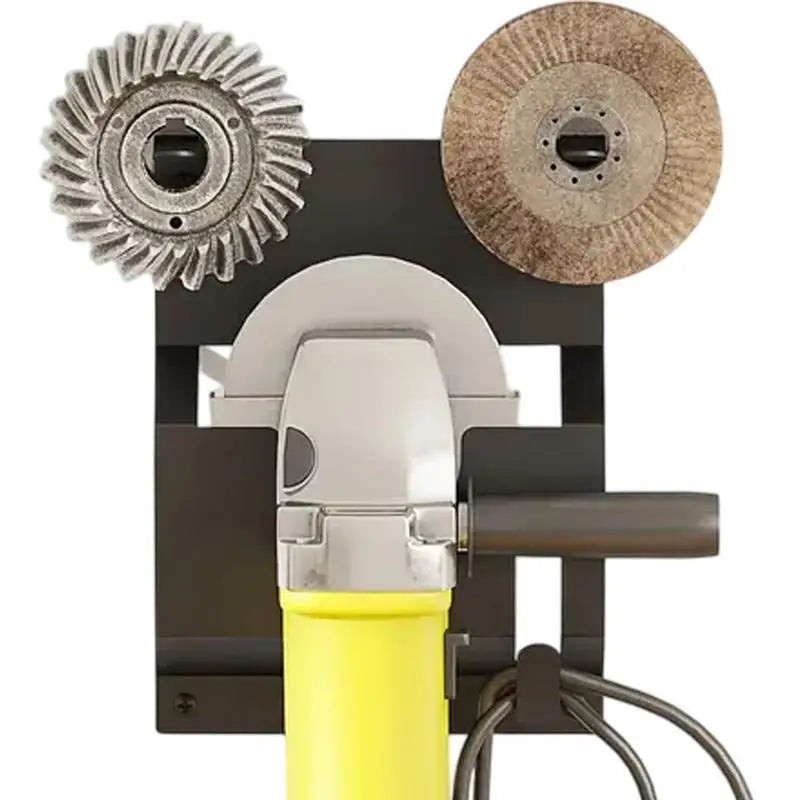 support mural meuleuse d'angle acier réutilisable disques abrasifs rangement outils garage industrielle