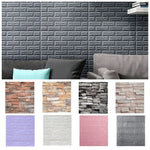 panneaux decoratifs murals adhesifs texture brique moderne marron beige gris résistants l'huile