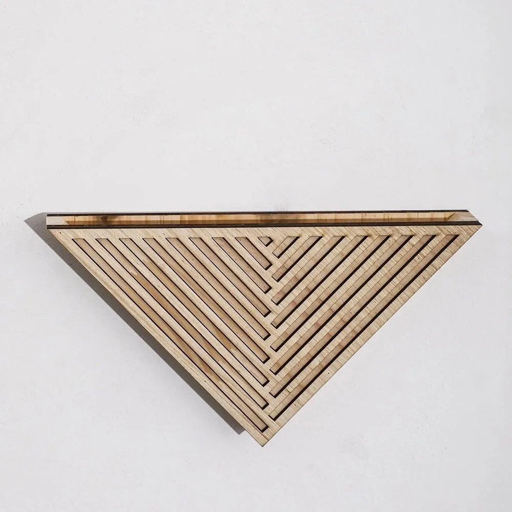 jardinière murale bois minimaliste modernes triangles succulentes bohèmes géométriques fixations vis incluses decorationintérieur