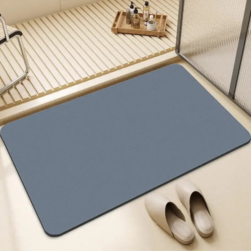tapis bain résistant rides gris bleu vert moderne sans motif 40x60cm 50x80cm