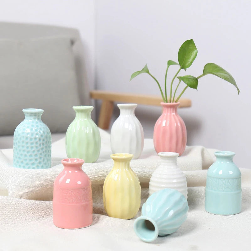 petit vase céramique moderne plantes décoration intérieure maison nordique coloré
