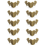 protections angle decoratives bronze or gravures florales vintage asiatique fixations invisibles set