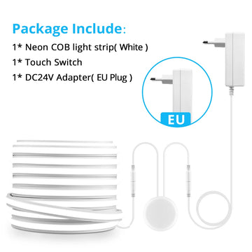 ruban led cob blanc chaud autocollant lumineux intérieur salon moderne télécommande intensité variable