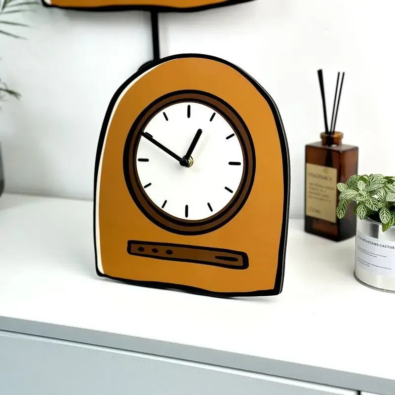 horloges murales dessin animé cartoon bords irréguliers suspension salon vintage ludique