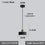 lampe suspendue moderne conique mat noir blanc orange salon chambre étude