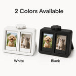 cadre photo rotatif blanc noir photos pouces interchangeables moderne pratique