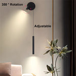 lampes murales led modernes orientables noir minimaliste chambre coucher étude entrée