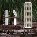 lampe secours led rechargeable automate urgence maison blanc moderne opacité poignée amovible usb charge