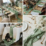 serviettes table vert olive crêpe modernes élégantes pack pièces transparentes occasion fête mariage