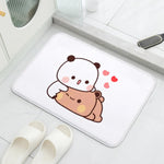 tapis bain dessin animé ours mignon moderne multicolore anti dérapant polyester