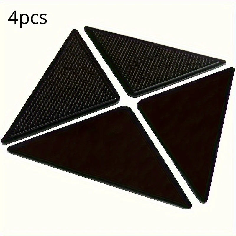 protection antidérapante triangle noir perforée adhésive moderne maison tapis sécurisée réutilisable lavable