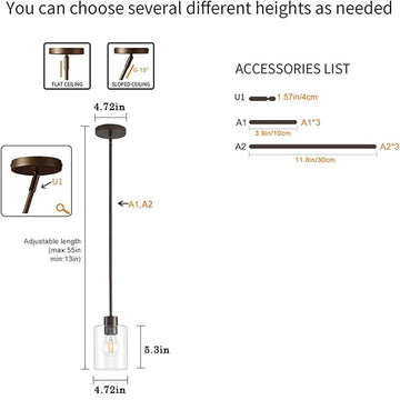 suspension lumineuse moderne transparente dorée noire argentée marron minimaliste fixée