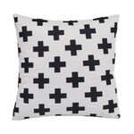 housse coussin carré géométrique coton lin moderne noir bleu rouge vert orange marron rose