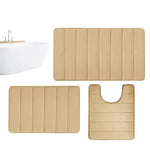 tapis absorbant salle bain polyester gris beige noir adhésif moderne simple chambre lavable machine