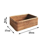 paniers rangement bambou tressé rustique bohème utilisation multiple plateau fruits decoration minimaliste