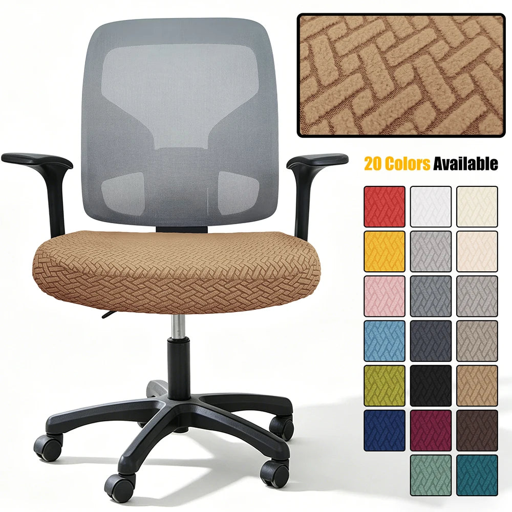 housse chaise polyester vert gris beige moderne tissé 46 53 cm