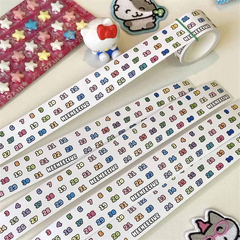 ruban decoratif transparent motifs animaux geometriques decor mignon adhesif educatif dessin ecole fournitures papeterie
