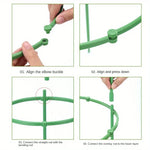 Support plante structure circulaire vert moderne fixations elbows jardin 17.5cm hauteur 20cm diamètre