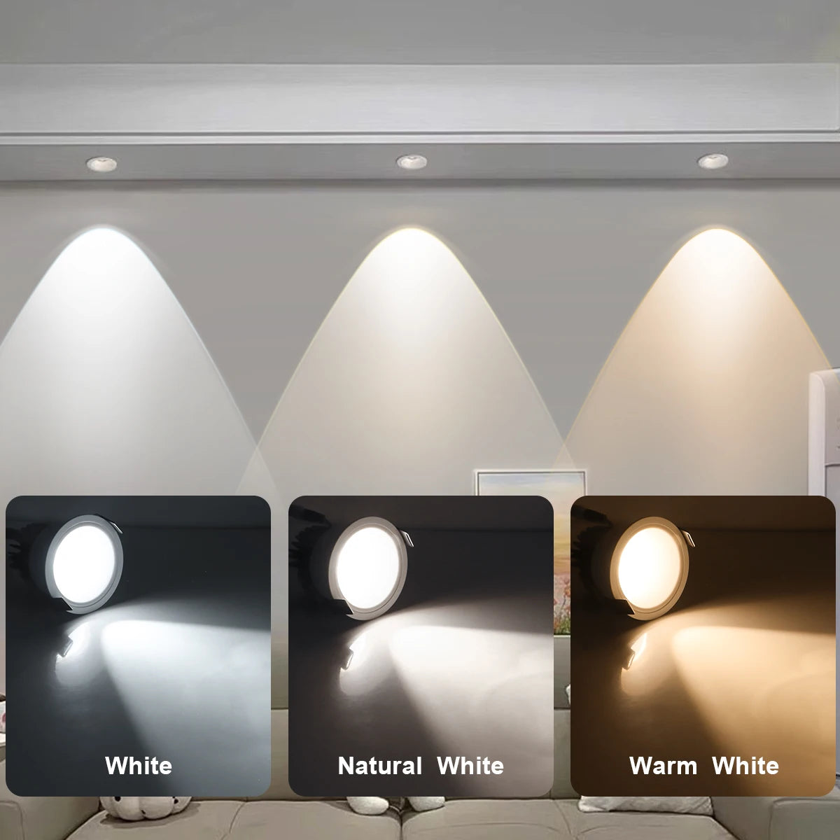 projecteur led spot noir blanc doré moderne câble alimentation certification ul rohs