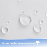 rideau imperméable blanc translucide moderne extérieur intérieur 132x183cm