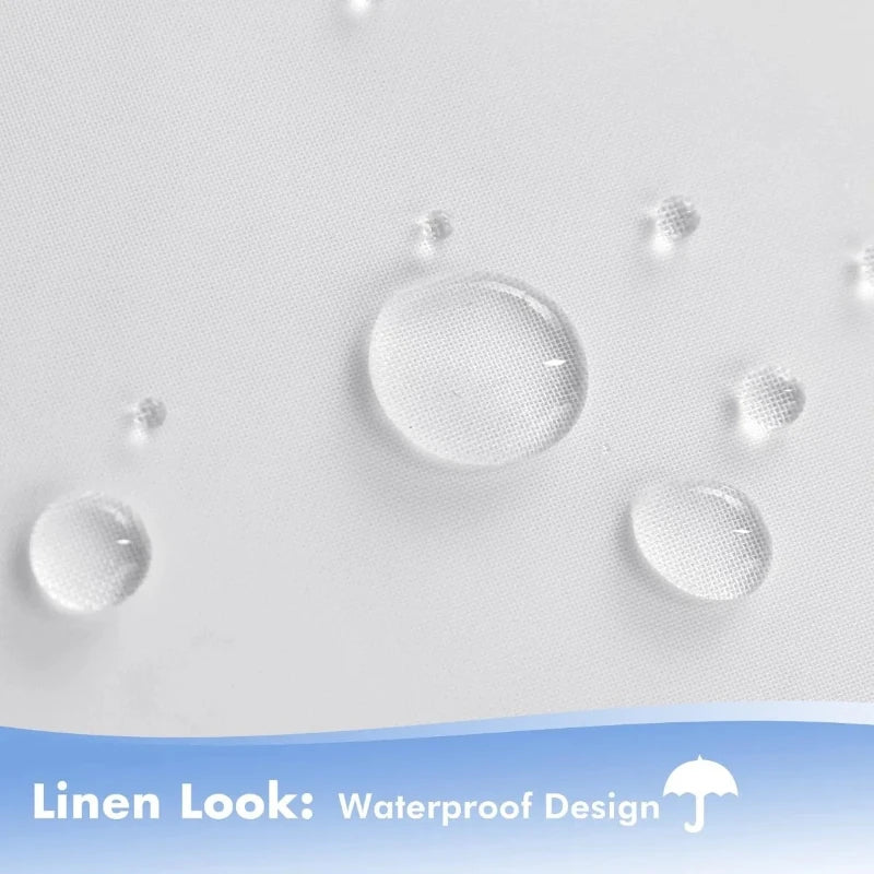 rideau imperméable blanc translucide moderne extérieur intérieur 132x183cm