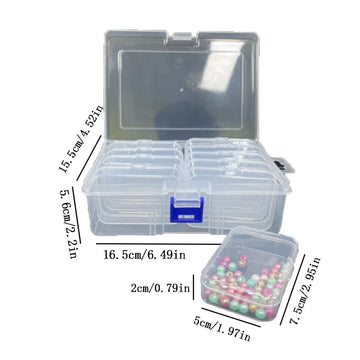 boîtes rangement transparentes modernes poignées compartiments multiples grilles diy artisanat mosaïque organisation outils