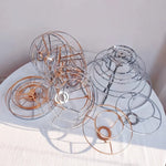cadre lampe or rose argenté moderne minimaliste eyelets structure sectionnée