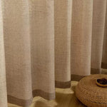 rideau moderne beige clair texture lin opacité salon chambre maison luxe