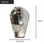 lampe table moderne transparente interrupteur métal chromé minimaliste led vintage