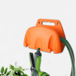 organisateur tuyau d'arrosage enrouleur réglable mur noir orange moderne utilitaire maison adultes