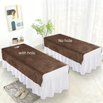 couverture table massage velours drap lit spa salon beauté coton doux couleur unie beige