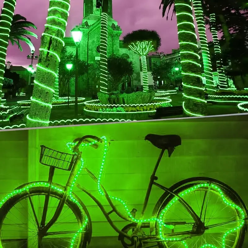 guirlande lumineuse solaire vert moderne 100 led 12m clignotante extérieure