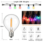 guirlandes lumineuses led multicolores globes vintage imperméables extérieures 10l 15l 25l 48l festive decoration