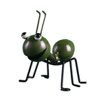 figurines insectes decoratives metal rouge vert orange bleu jaune antennes corps exterieur jardin mur