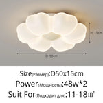 plafonnier led moderne blanc forme pétale chambre opacité fixations invisible