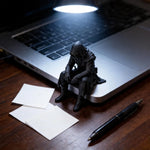 décoration intérieure statue miniature noire texturée réaliste sans électricité maison