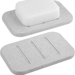 support savon moderne gris clair tissu adhésif salle bain absorbant rapide blanc opacité