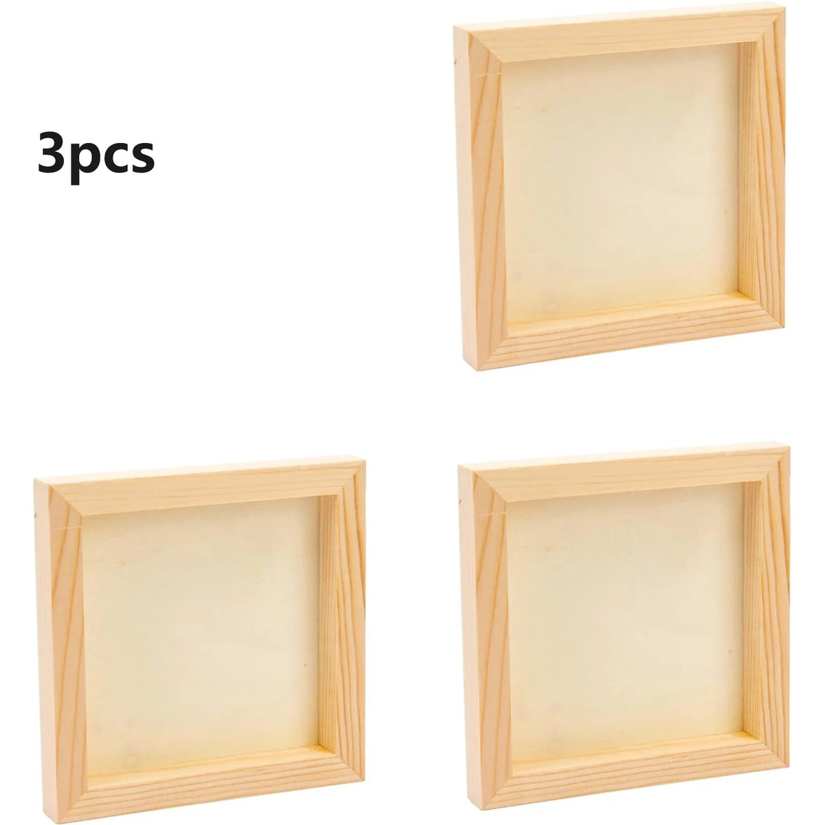 cadres peinture bois naturel toile blanche classique minimaliste pack artisanat