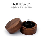 boîte bijoux bois vintage ronde rangement bague boucles d'oreilles présentation cadeau mariageOpaque brillant classique
