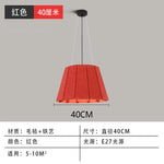 Suspension lumineuse moderne plissée jaune fixée chaînes salon chambre